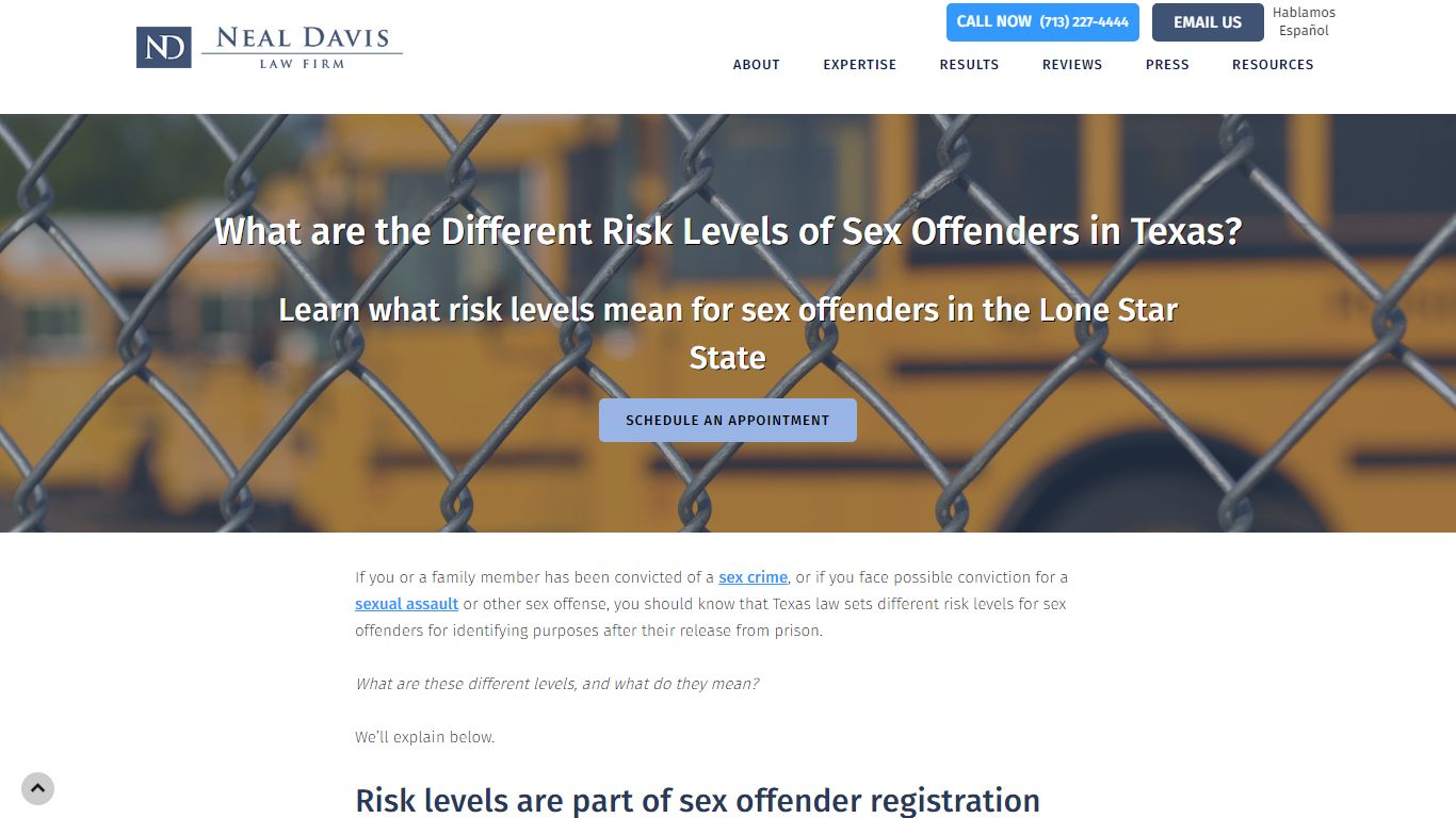 Texas Sex Offender Risk Levels, Explained: List of Classifications